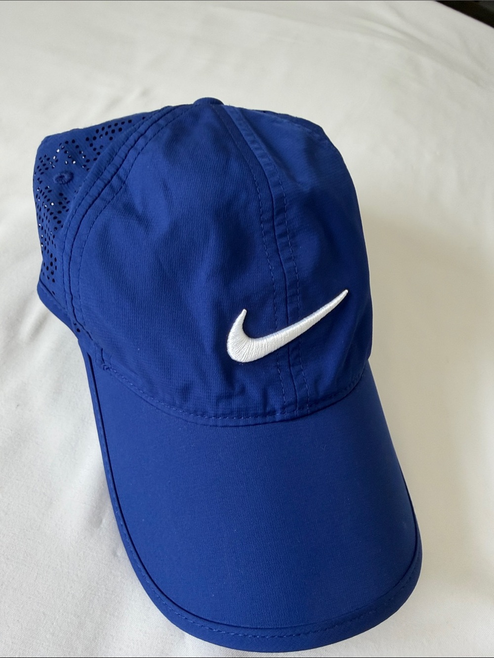 Nike Blue Performance Hat with White Swoosh